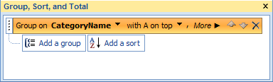 Grouping options