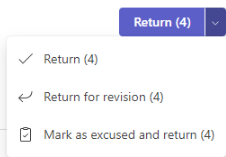 Screenshot of return option.