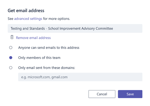 Get email