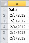 Converted dates