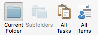 Shows the Tasks search options
