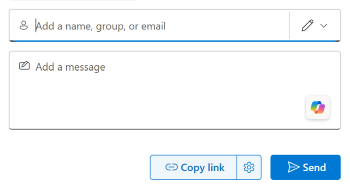 Screenshot of the Share dialogue box in the PowerPoint.