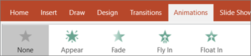 Choose an animation from the gallery