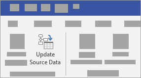 Select the diagram, under Data Tools Design select Update Source Data.