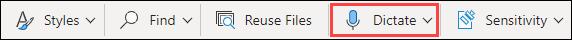 Dictation in Word for the Web