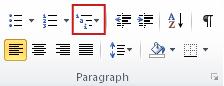 Multilevel List button